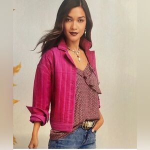 Cabi Vibrant Pink Corduroy Jacket Style 4124
